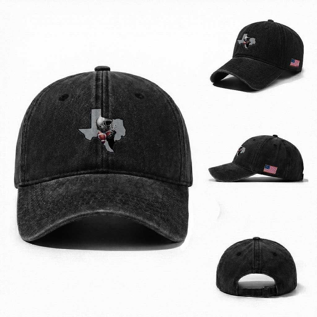 TXF Life Western Sports Fan Gift Washed Cotton Baseball Cap TS12 Washed Cap Universal Fit Black Print Your Wear