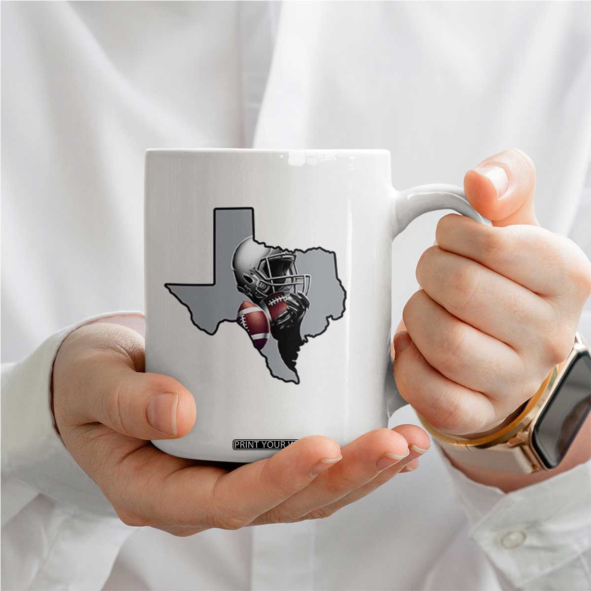 Texas Football Life Coffee Mug Western Sports Fan Gift TS12 Print Your Wear