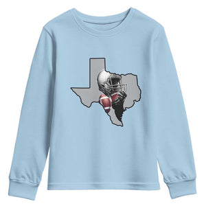 Texas Football Life Youth Sweatshirt Western Sports Fan Gift TS12 Light Blue Print Your Wear