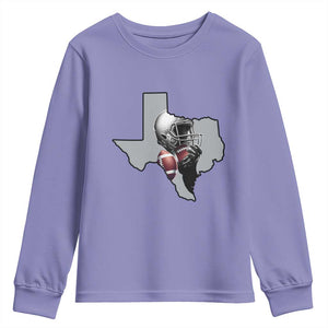 Texas Football Life Youth Sweatshirt Western Sports Fan Gift TS12 Violet Print Your Wear
