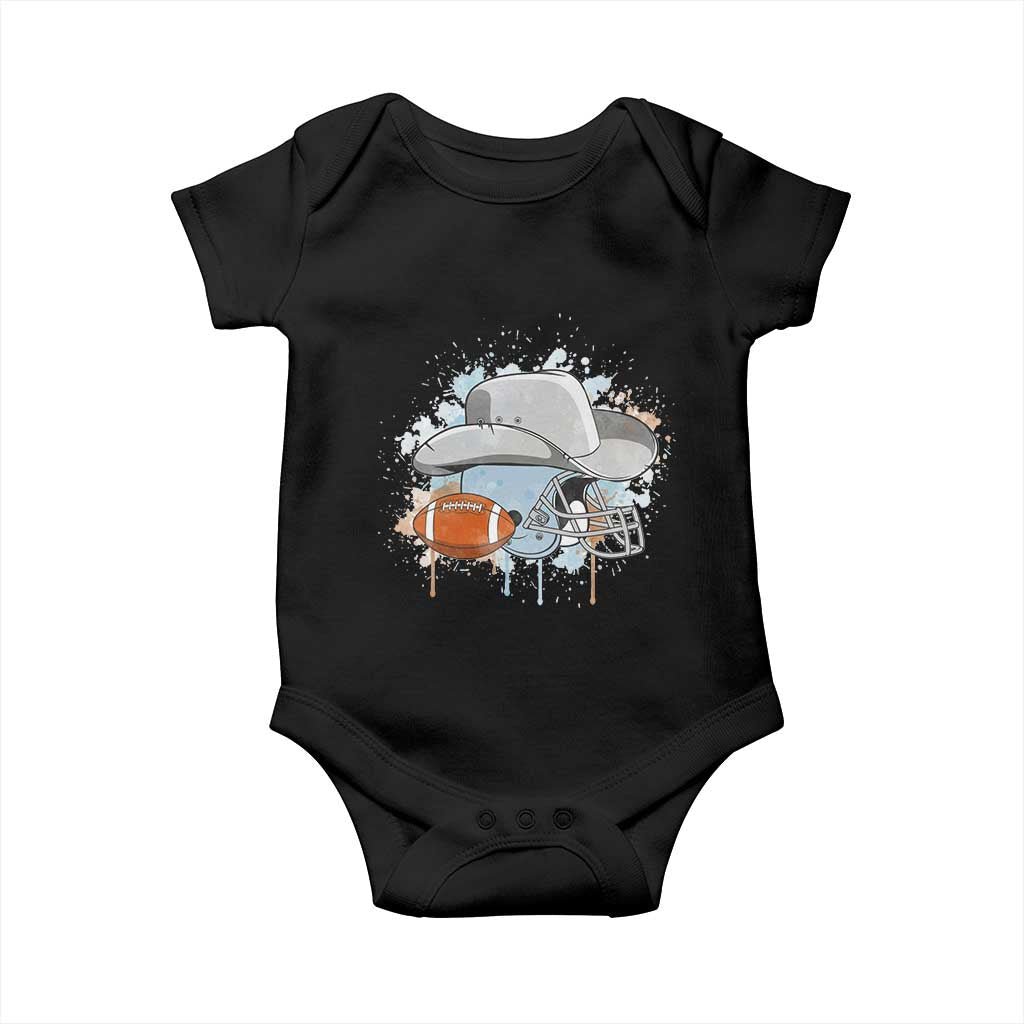 Cowboy Football Helmet Baby Onesie Game Day Spirit Gift TS12 Black Print Your Wear