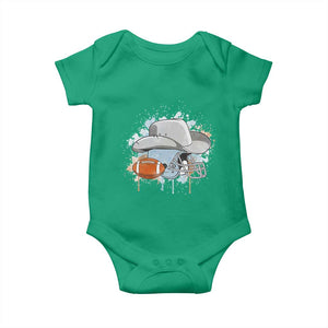 Cowboy Football Helmet Baby Onesie Game Day Spirit Gift TS12 Irish Green Print Your Wear