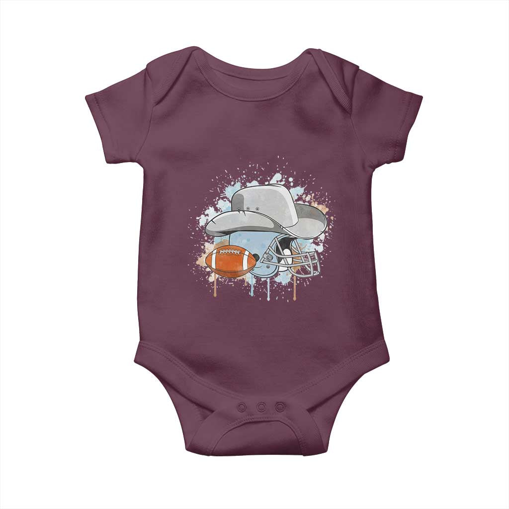 DFCF Helmet Baby Onesie Game Day Spirit Gift TS12 Maroon Print Your Wear