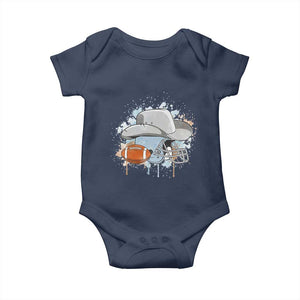Cowboy Football Helmet Baby Onesie Game Day Spirit Gift TS12 Navy Print Your Wear