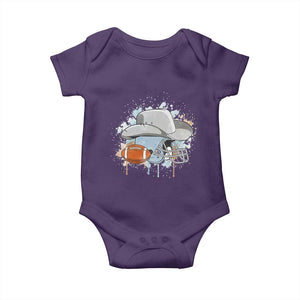 Cowboy Football Helmet Baby Onesie Game Day Spirit Gift TS12 Purple Print Your Wear