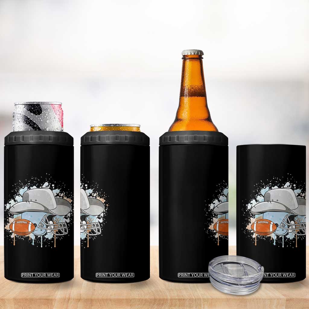 DFCF Helmet 4 in 1 Can Cooler Tumbler Game Day Spirit Gift TS12 Print Your Wear
