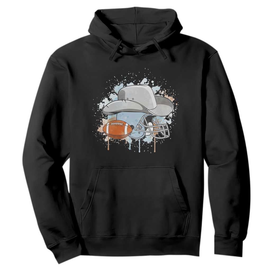 Cowboy Football Helmet Hoodie Game Day Spirit Gift TS12 Black Print Your Wear