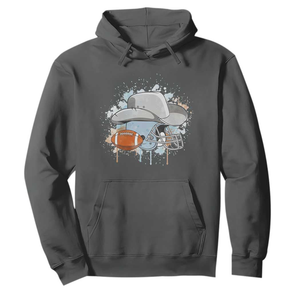 DFCF Helmet Hoodie Game Day Spirit Gift TS12 Dark Heather Print Your Wear