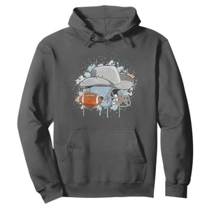 Cowboy Football Helmet Hoodie Game Day Spirit Gift TS12 Dark Heather Print Your Wear