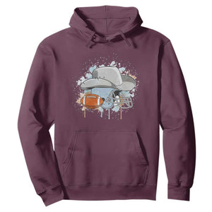 Cowboy Football Helmet Hoodie Game Day Spirit Gift TS12 Maroon Print Your Wear