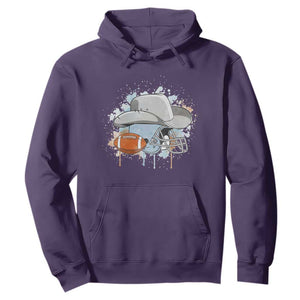 Cowboy Football Helmet Hoodie Game Day Spirit Gift TS12 Purple Print Your Wear