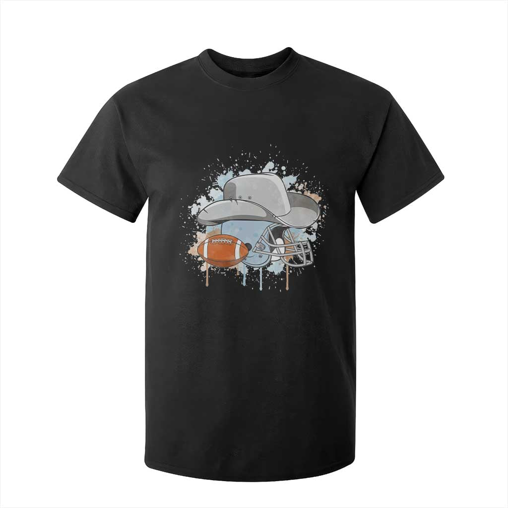 Cowboy Football Helmet T Shirt For Kid Game Day Spirit Gift TS12 Black Print Your Wear