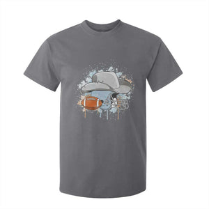 Cowboy Football Helmet T Shirt For Kid Game Day Spirit Gift TS12 Charcoal Print Your Wear