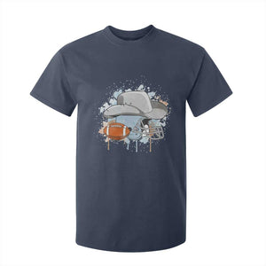 Cowboy Football Helmet T Shirt For Kid Game Day Spirit Gift TS12 Navy Print Your Wear