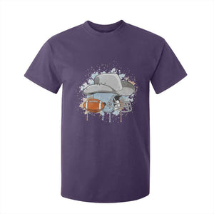 Cowboy Football Helmet T Shirt For Kid Game Day Spirit Gift TS12 Purple Print Your Wear
