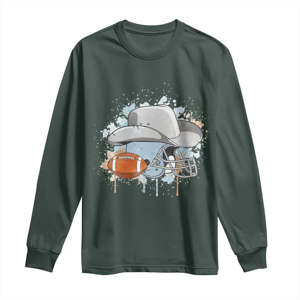 DFCF Helmet Long Sleeve Shirt Game Day Spirit Gift TS12 Dark Forest Green Print Your Wear