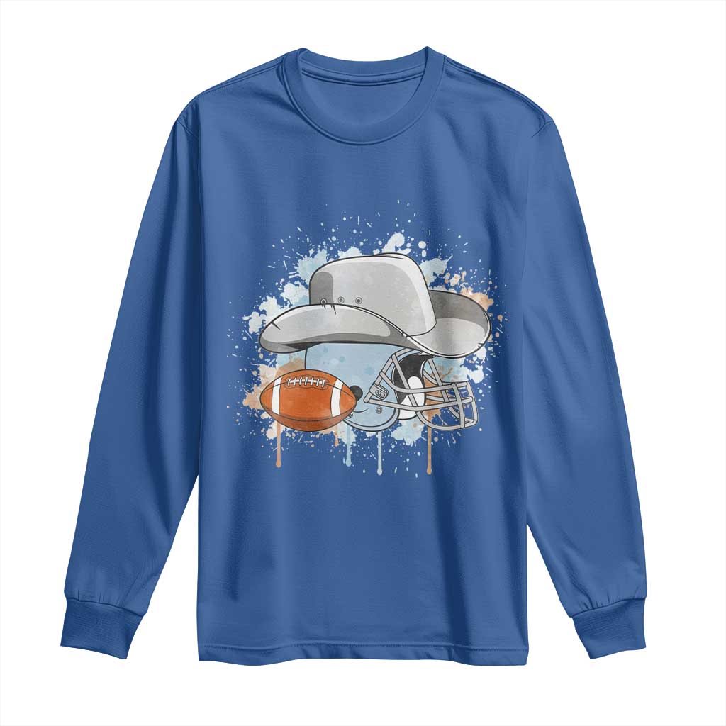 DFCF Helmet Long Sleeve Shirt Game Day Spirit Gift TS12 Royal Blue Print Your Wear