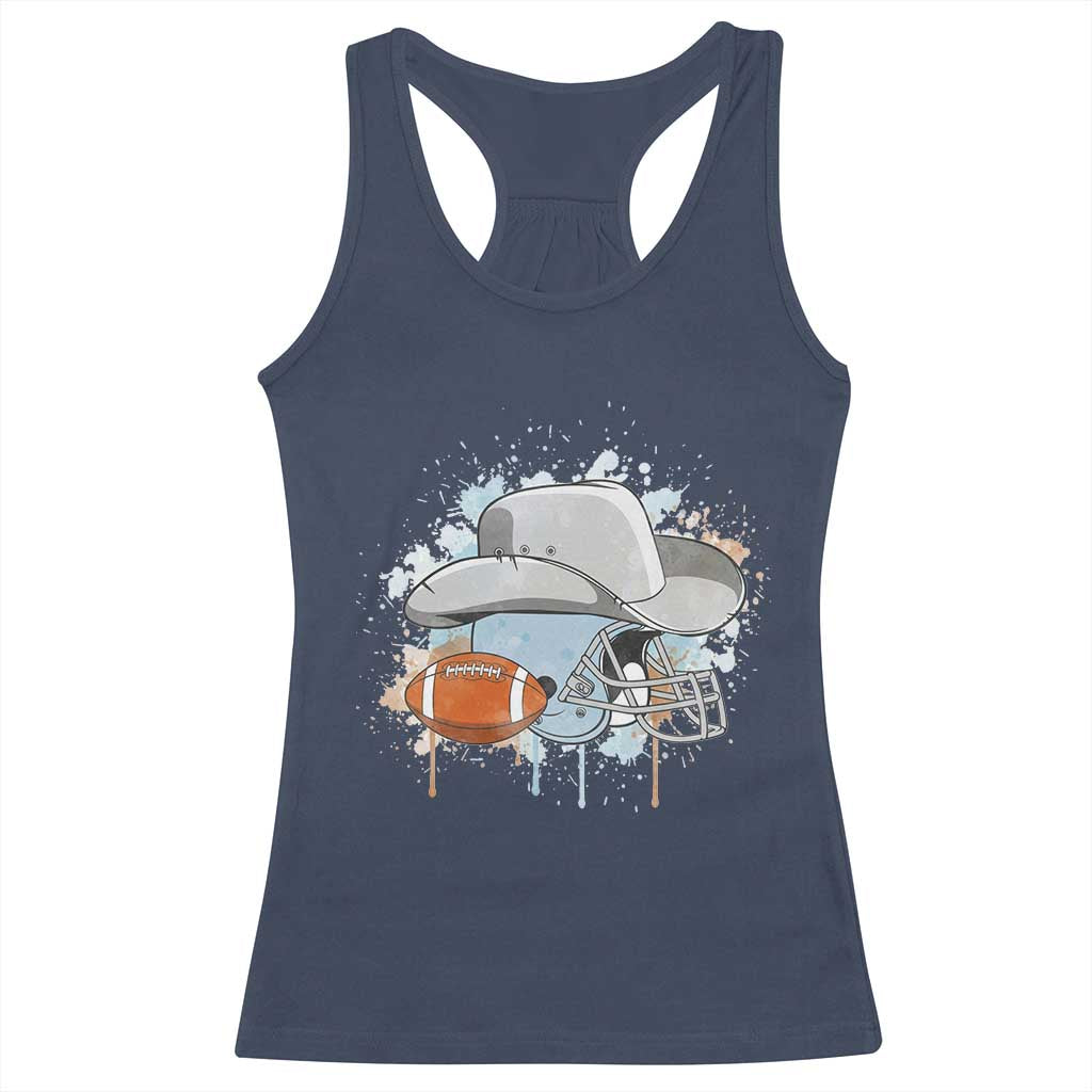 DFCF Helmet Racerback Tank Top Game Day Spirit Gift TS12 Navy Print Your Wear