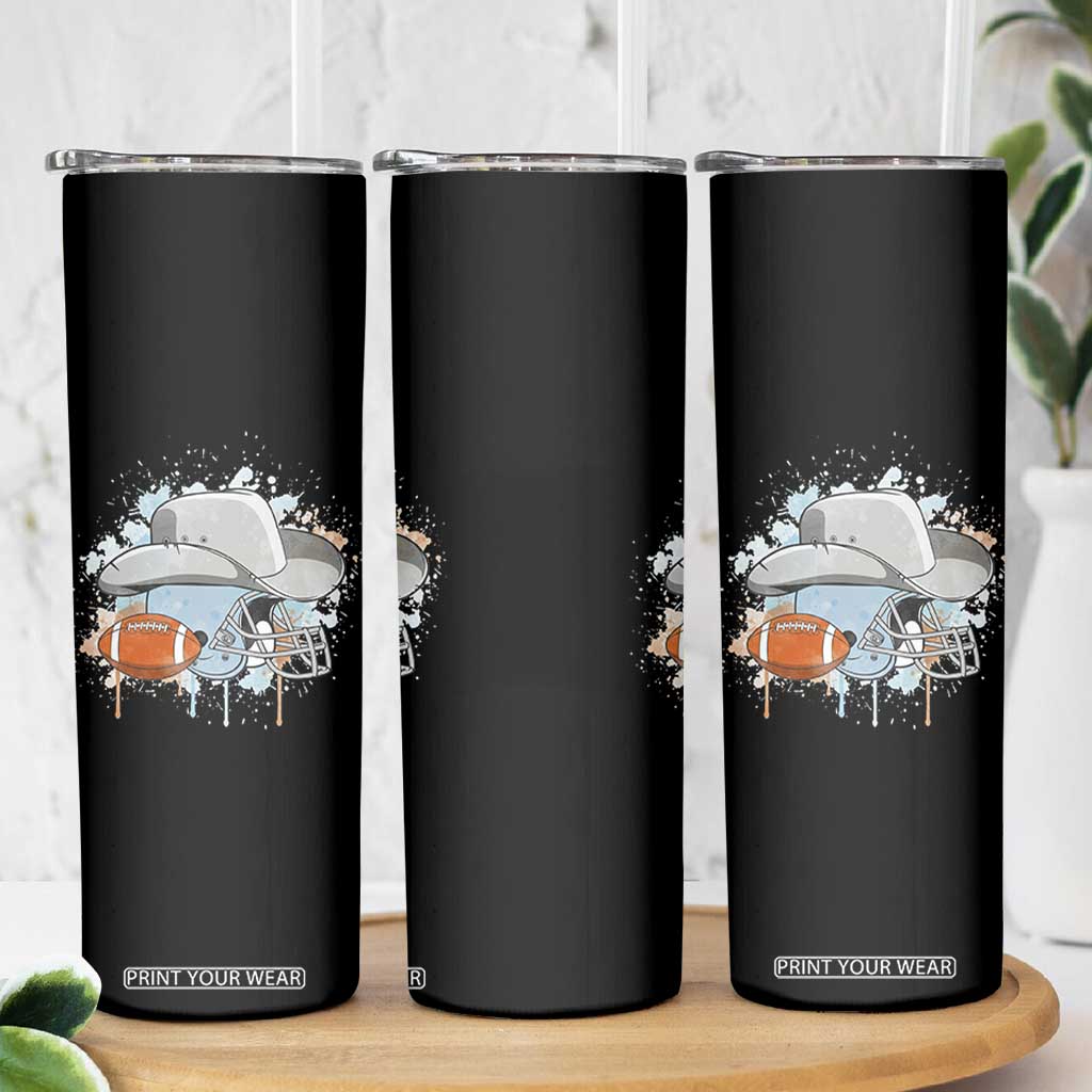 Cowboy Football Helmet Skinny Tumbler Game Day Spirit Gift TS12 Print Your Wear