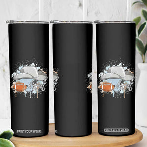 Cowboy Football Helmet Skinny Tumbler Game Day Spirit Gift TS12 Print Your Wear