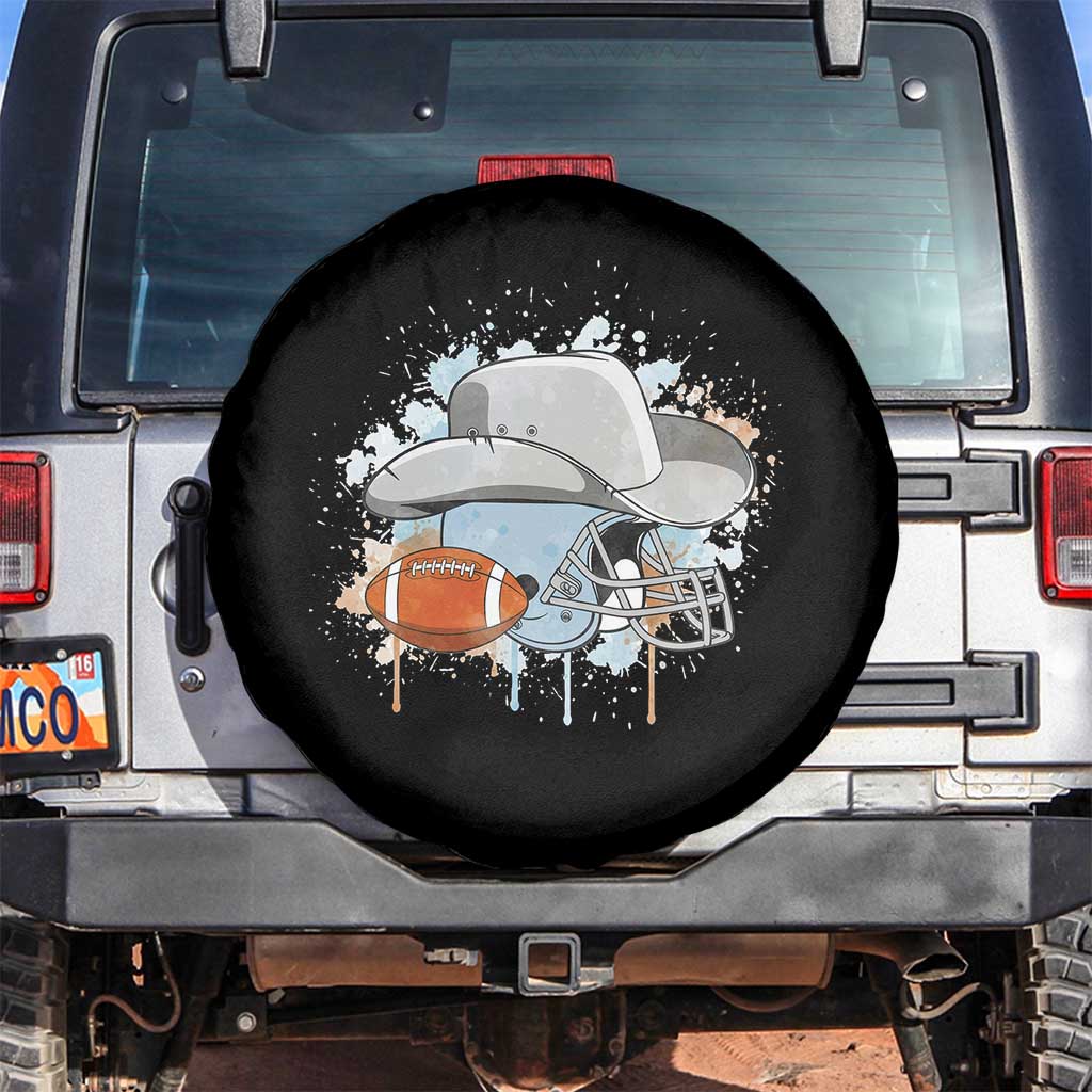 Cowboy Football Helmet Spare Tire Cover Game Day Spirit Gift TS12 No hole Black Print Your Wear