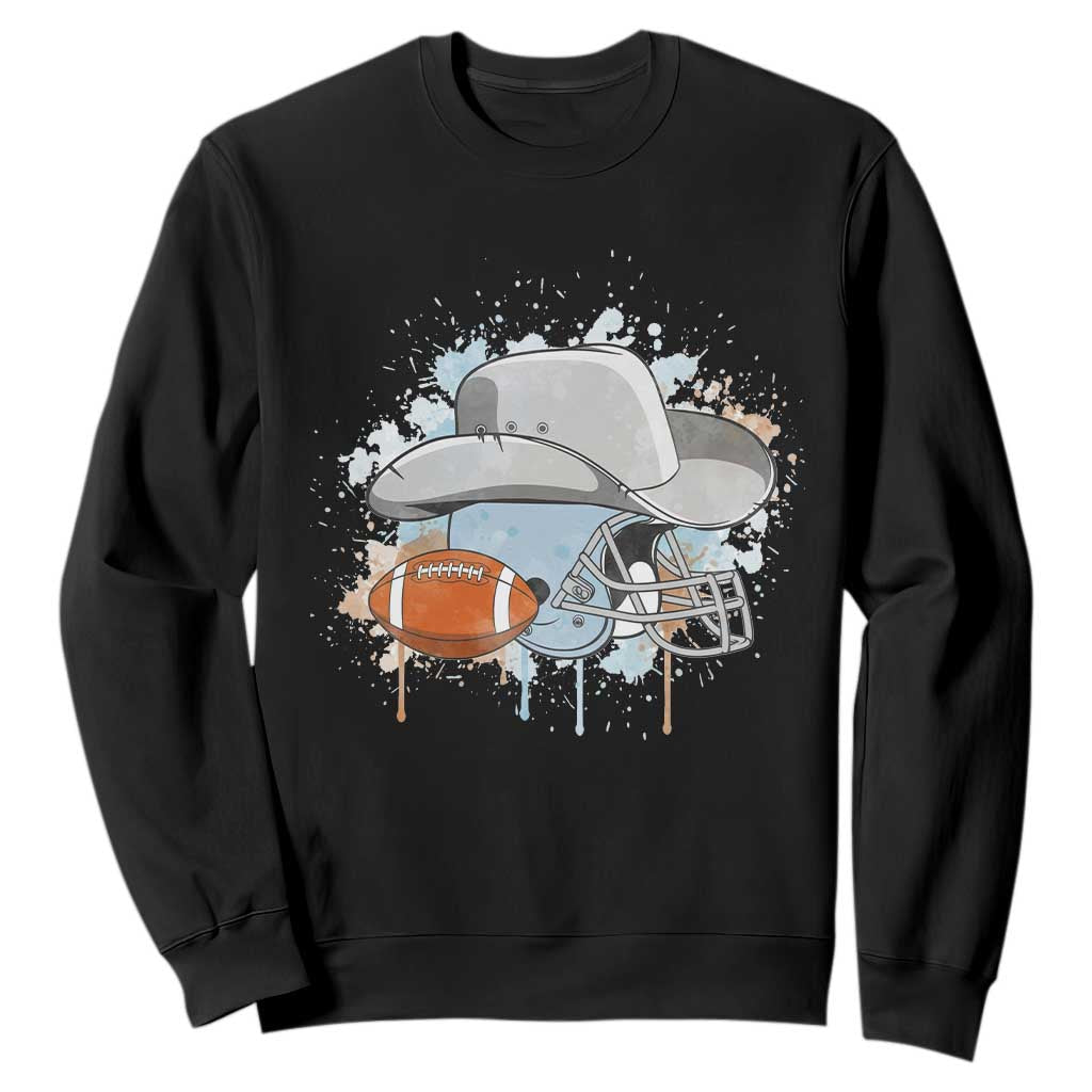Cowboy Football Helmet Sweatshirt Game Day Spirit Gift TS12 Black Print Your Wear