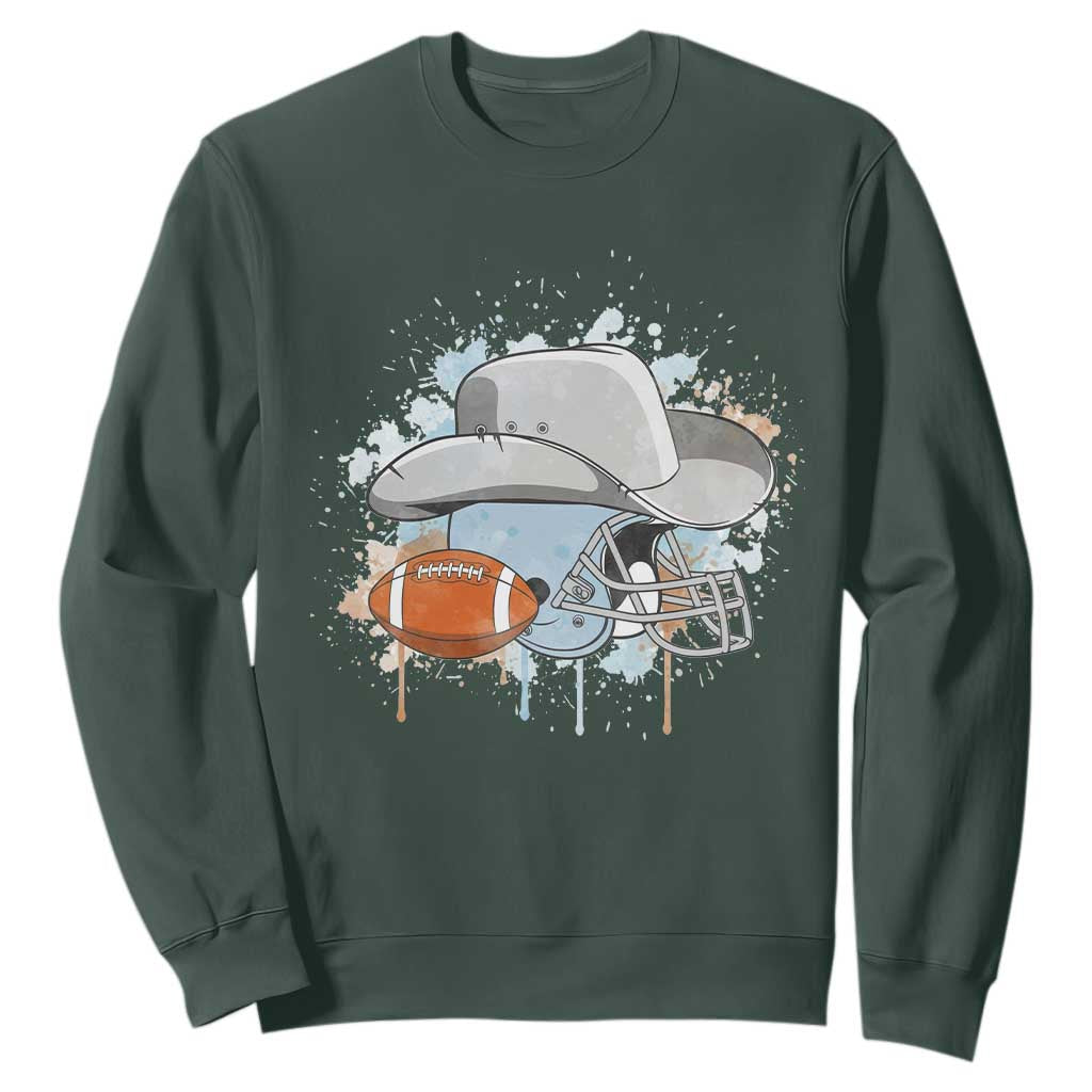 DFCF Helmet Sweatshirt Game Day Spirit Gift TS12 Dark Forest Green Print Your Wear