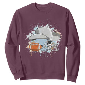 Cowboy Football Helmet Sweatshirt Game Day Spirit Gift - Print Your Wear