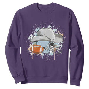Cowboy Football Helmet Sweatshirt Game Day Spirit Gift - Print Your Wear