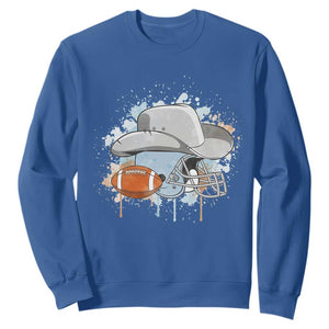 Cowboy Football Helmet Sweatshirt Game Day Spirit Gift - Print Your Wear