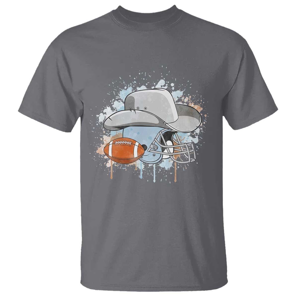 DFCF Helmet T Shirt Game Day Spirit Gift TS12 Charcoal Print Your Wear