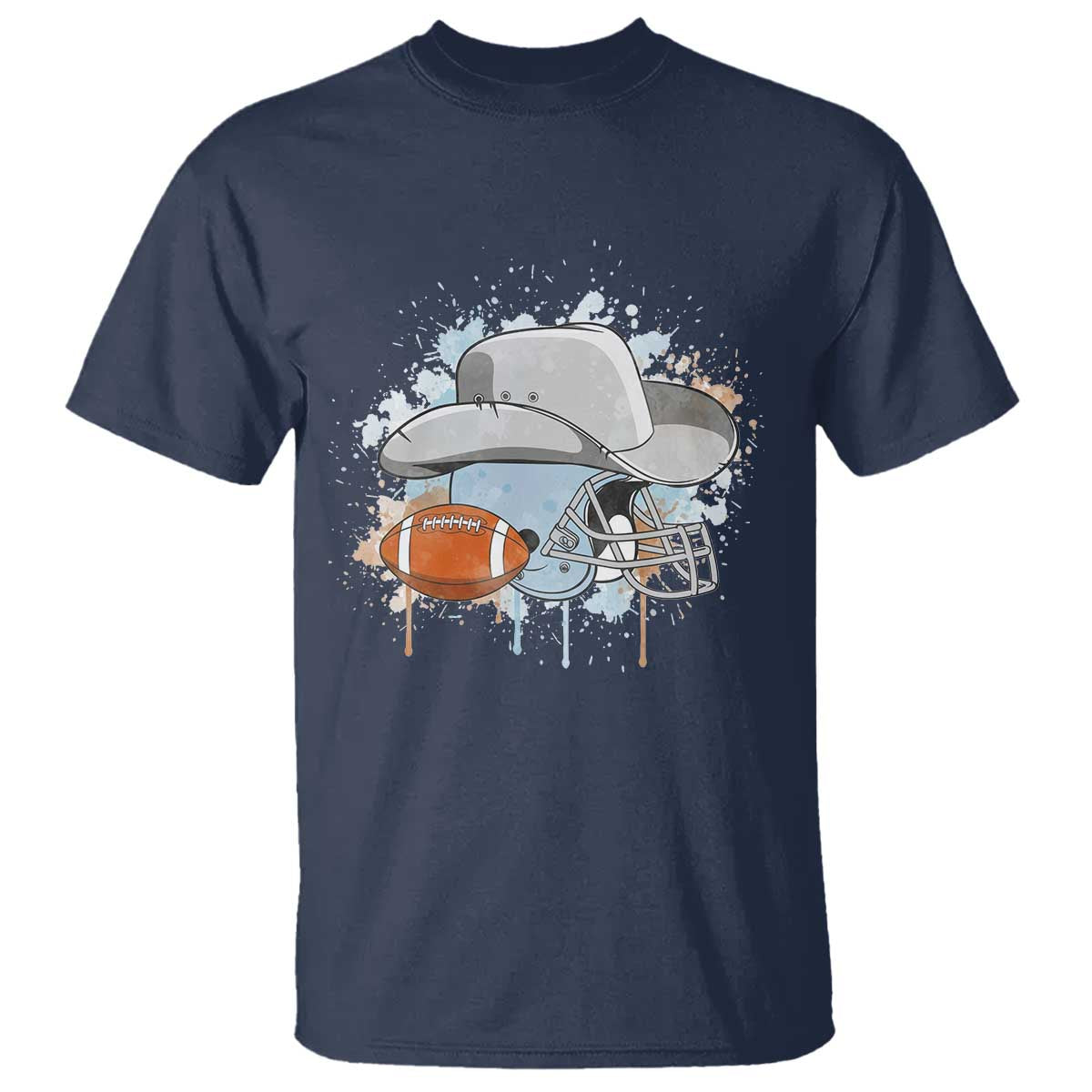DFCF Helmet T Shirt Game Day Spirit Gift TS12 Navy Print Your Wear