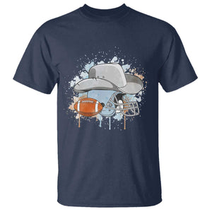 Cowboy Football Helmet T Shirt Game Day Spirit Gift TS12 Navy Print Your Wear