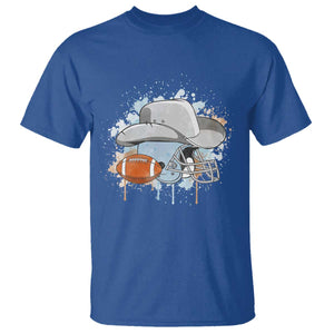 Cowboy Football Helmet T Shirt Game Day Spirit Gift TS12 Royal Blue Print Your Wear