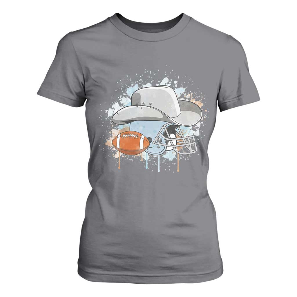 DFCF Helmet T Shirt For Women Game Day Spirit Gift TS12 Charcoal Print Your Wear