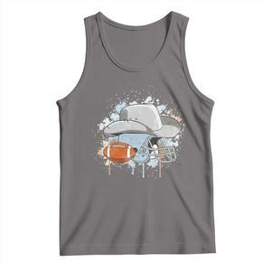 Cowboy Football Helmet Tank Top Game Day Spirit Gift TS12 Deep Heather Print Your Wear