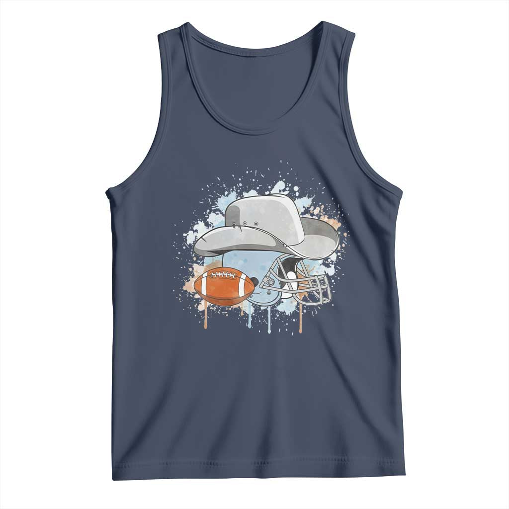 DFCF Helmet Tank Top Game Day Spirit Gift TS12 Navy Print Your Wear