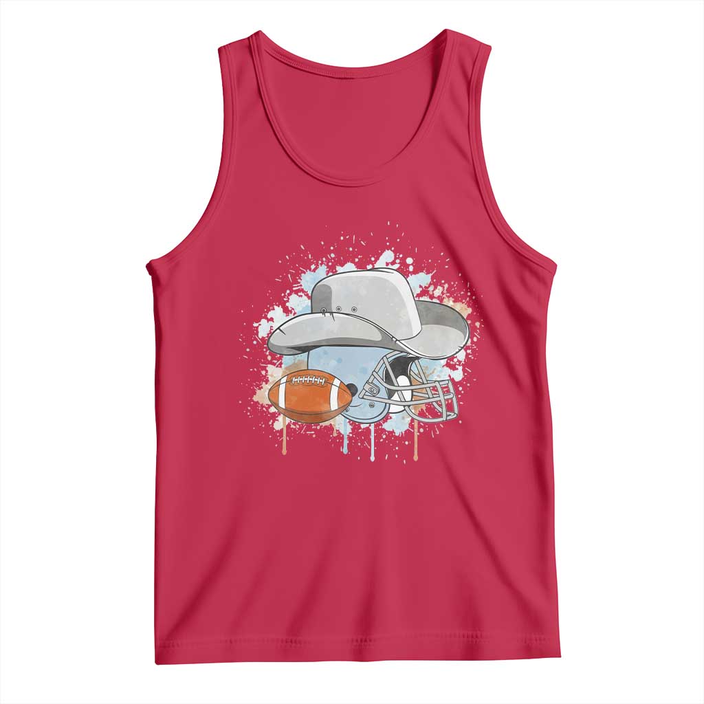 DFCF Helmet Tank Top Game Day Spirit Gift TS12 Red Print Your Wear