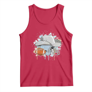 Cowboy Football Helmet Tank Top Game Day Spirit Gift TS12 Red Print Your Wear