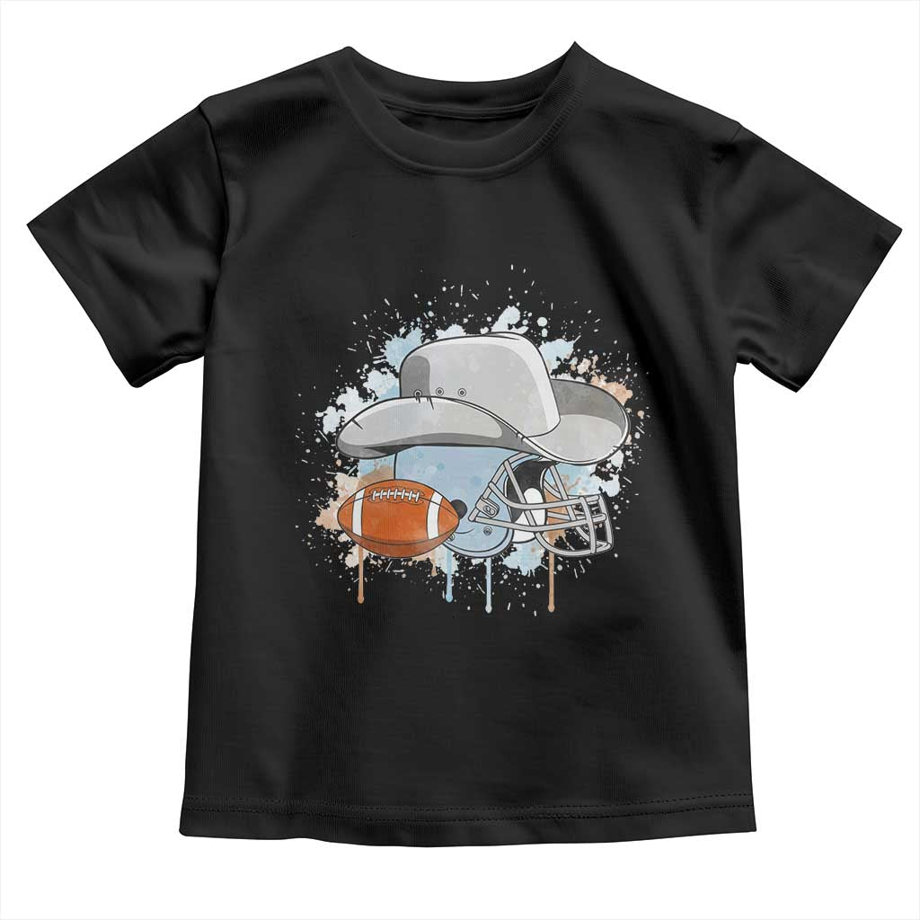 Cowboy Football Helmet Toddler T Shirt Game Day Spirit Gift TS12 Black Print Your Wear