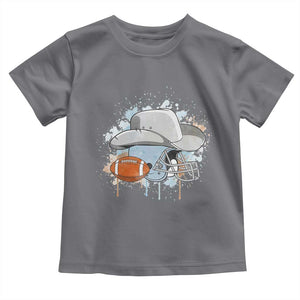 Cowboy Football Helmet Toddler T Shirt Game Day Spirit Gift TS12 Charcoal Print Your Wear
