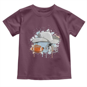 Cowboy Football Helmet Toddler T Shirt Game Day Spirit Gift TS12 Maroon Print Your Wear