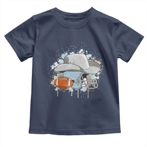 Cowboy Football Helmet Toddler T Shirt Game Day Spirit Gift TS12 Navy Print Your Wear