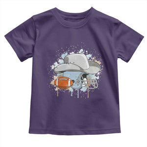 Cowboy Football Helmet Toddler T Shirt Game Day Spirit Gift TS12 Purple Print Your Wear