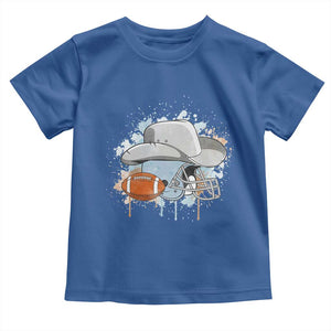 Cowboy Football Helmet Toddler T Shirt Game Day Spirit Gift TS12 Royal Blue Print Your Wear