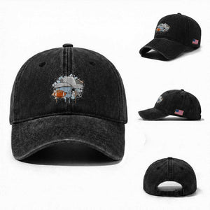 DFCF Helmet Washed Cotton Baseball Cap Game Day Spirit Gift TS12 Washed Cap Universal Fit Black Print Your Wear