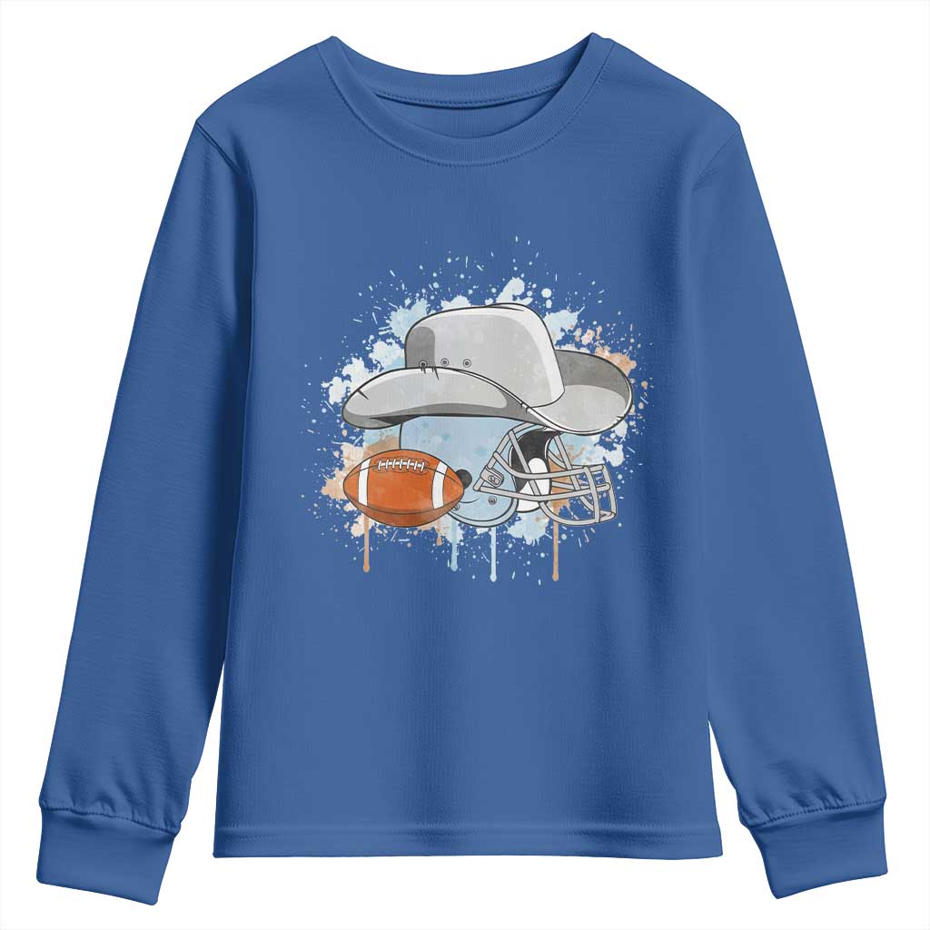 DFCF Helmet Youth Sweatshirt Game Day Spirit Gift TS12 Royal Blue Print Your Wear