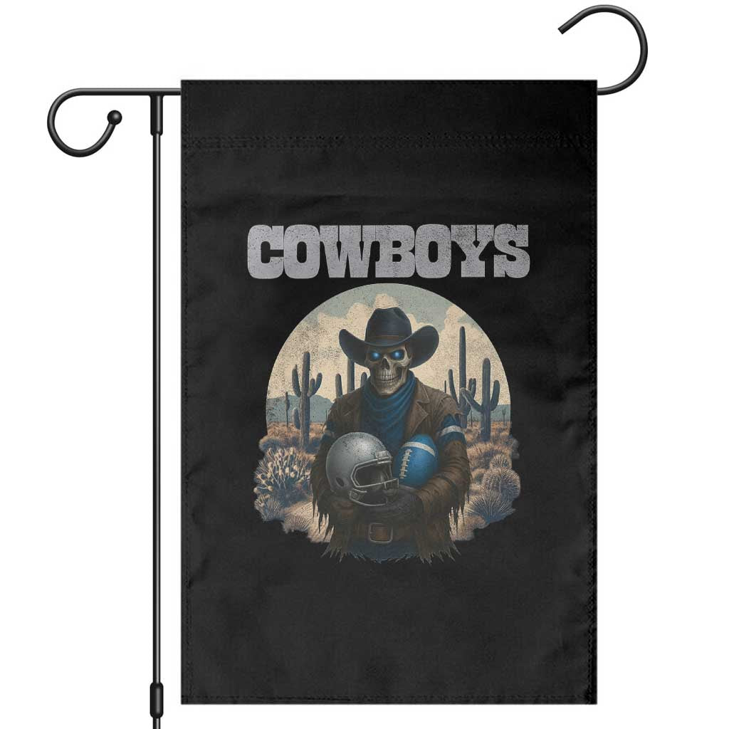 Skeleton Cowboy Football Player Garden Flag Western Fan Gift TS12 Black Print Your Wear