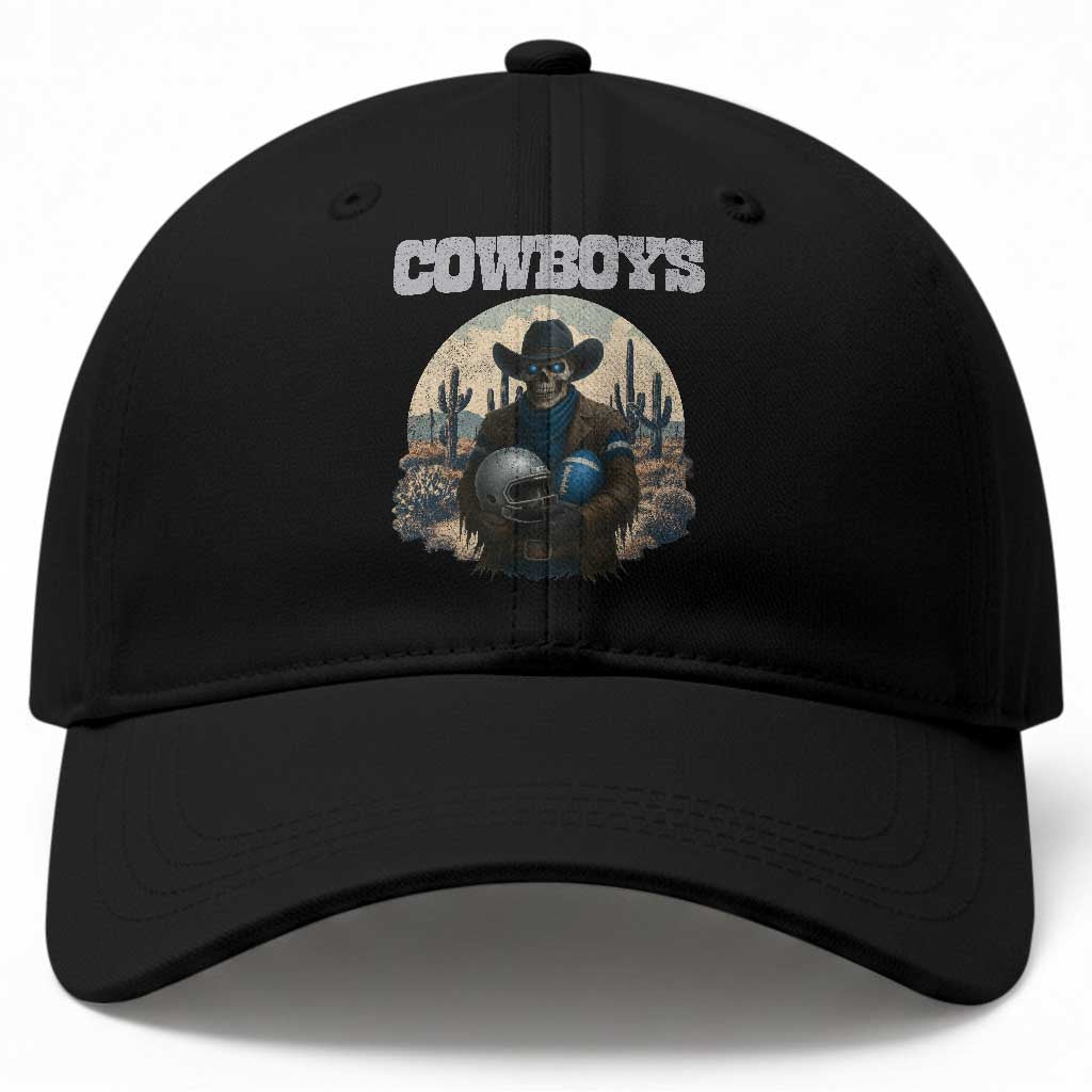 Skeleton Cowboy FB Player Baseball Cap Western Fan Gift TS12 Print Your Wear