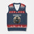 Skeleton Cowboy Football Player V-Neck Knit Sweater Vest Western Fan Gift - Print Your Wear